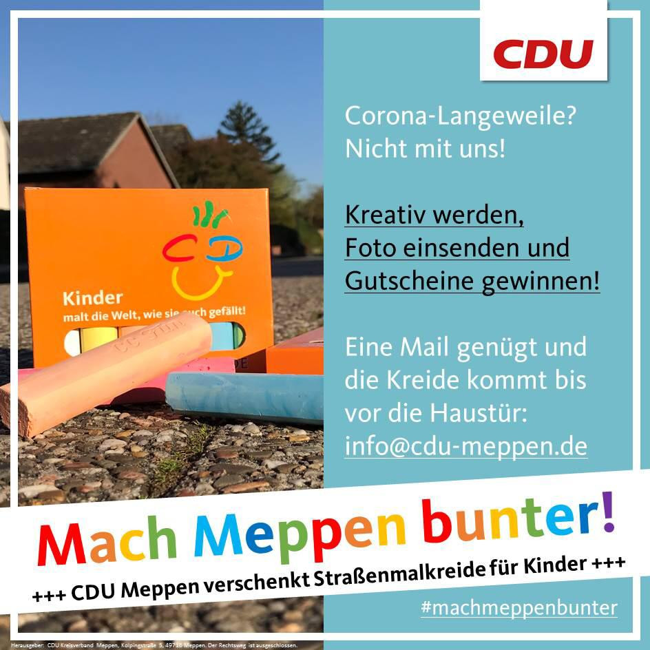 CDU-StV-Meppen_Straßenmalkreide-Aktion